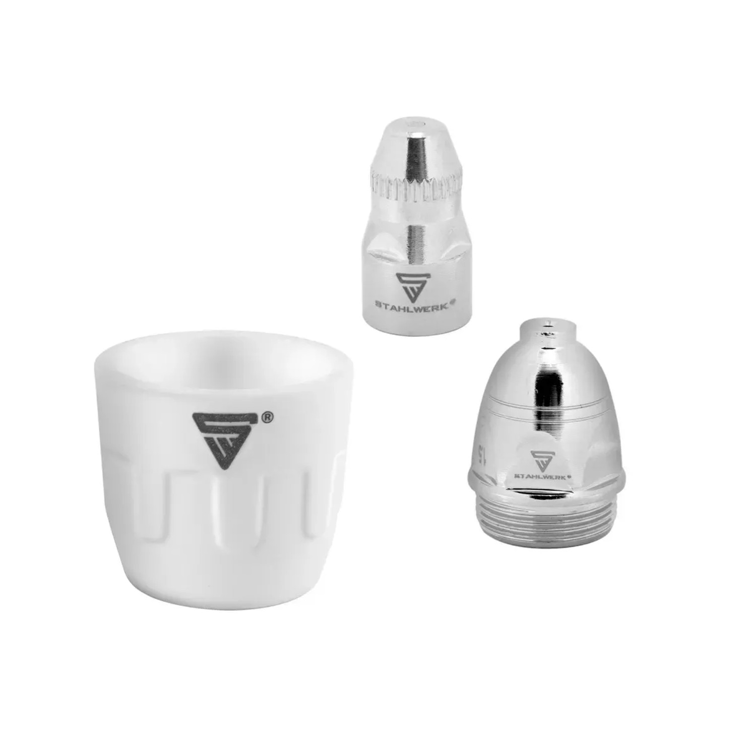 STAHLWERK Verschleißteile Set, 25-teilig für P 80 Plasmaschneider: Düsen, Elektroden, Keramikkappen.