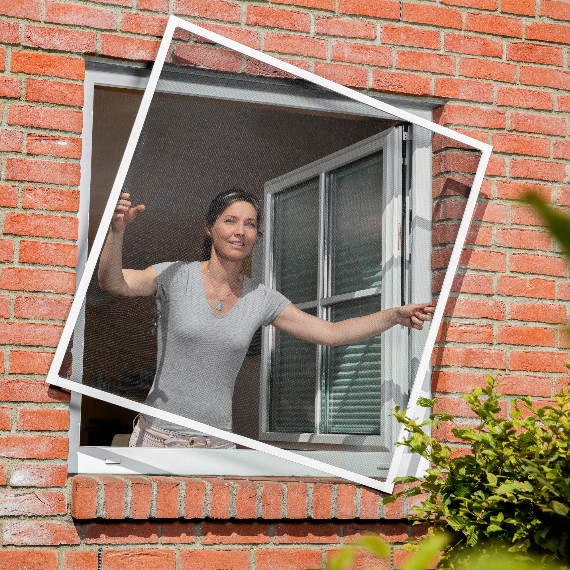 Lichtblick Insektenschutz Fliegengitter für Fenster Spannrahmen Weiß kaufen  bei OBI