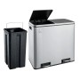 Svita Treteimer TM2X24, 48L, silberner Mülleimer mit Inneneimer und Trennsystem.