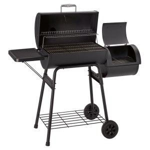 OBI Smoker Grill Kingston Holzkohlegrill mit Räucherkammer und Ablagefläche.