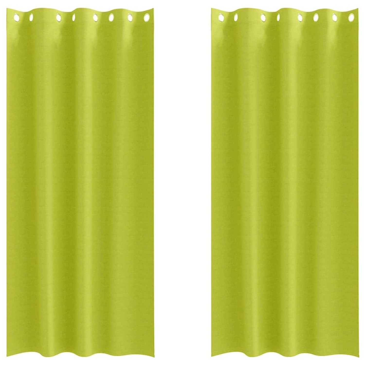 vidaXL Verdunkelungs-Vorhänge mit Ringen Grün Polyester 4107391 günstig online kaufen