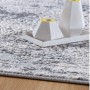 Grauer Kurzflor Teppich im Used-Look (120x170 cm) mit modernem 3D-Effekt.