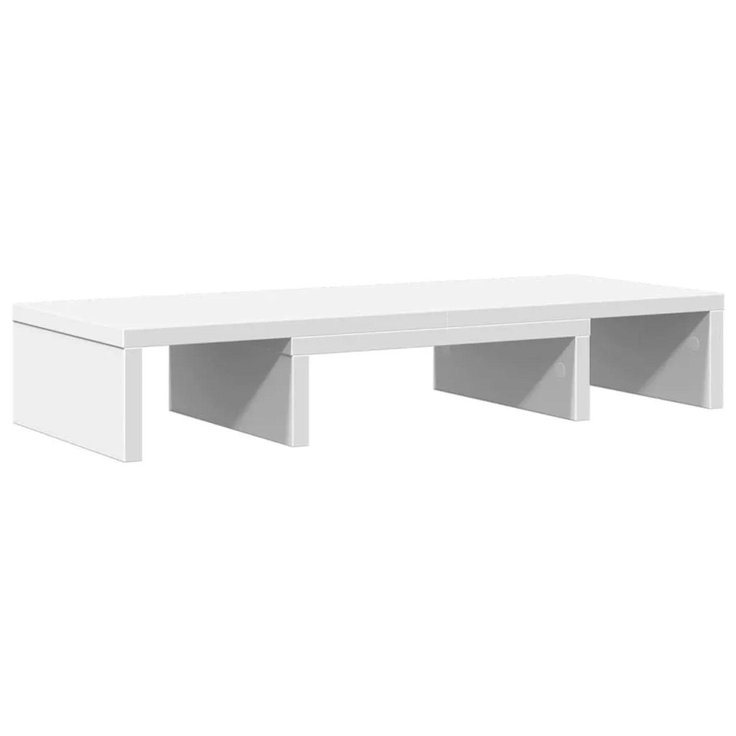 vidaXL Monitorständer Verstellbar Weiß 60x24x10,5 cm Holzwerkstoff 854625