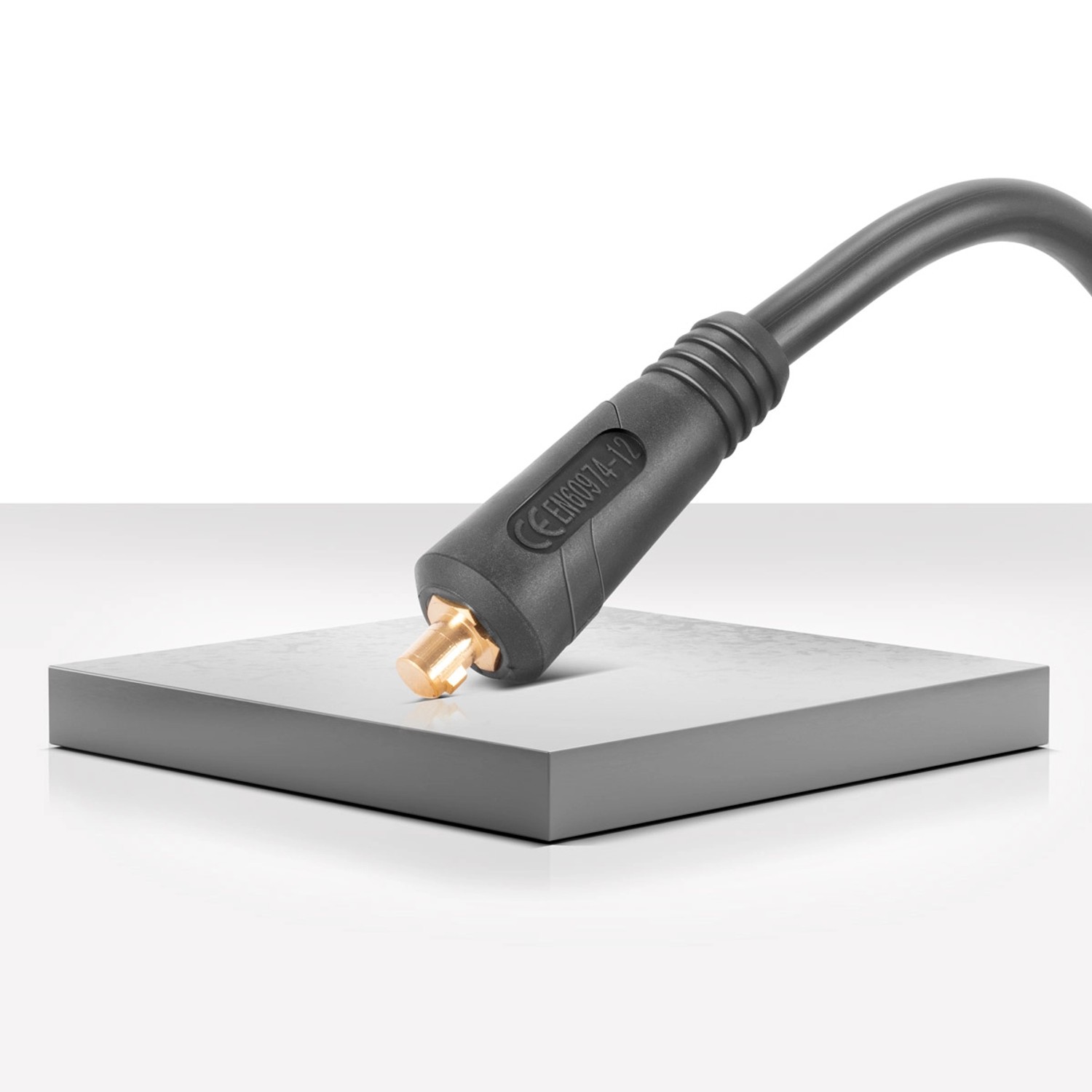 STAHLWERK Massezange mit Kabel und Stecker für Schweißgeräte, 300 A, Kupfer.