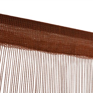 Braune vidaXL Fadenvorhänge (2 Stk.) als Fensterdeko oder Raumteiler, 100x250 cm.