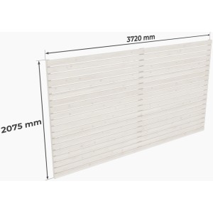 Holzbrüder Carport Rückwand Ralf, Fichte, 207,5x372cm, reinweiß, Witterungsschutz.