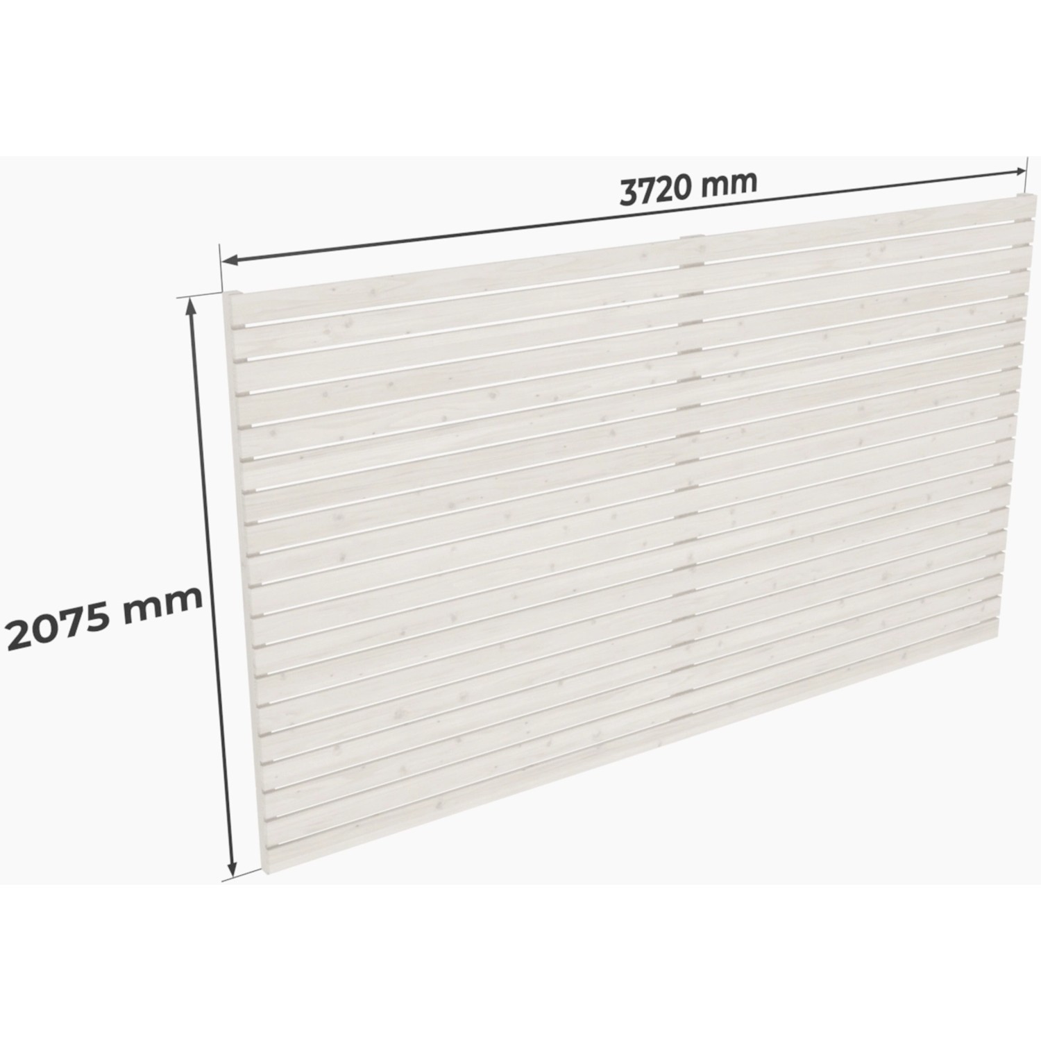 Holzbrüder Carport-Rückwand Ralf Fichte 207,5 cm x 372 cm Reinweiß günstig online kaufen