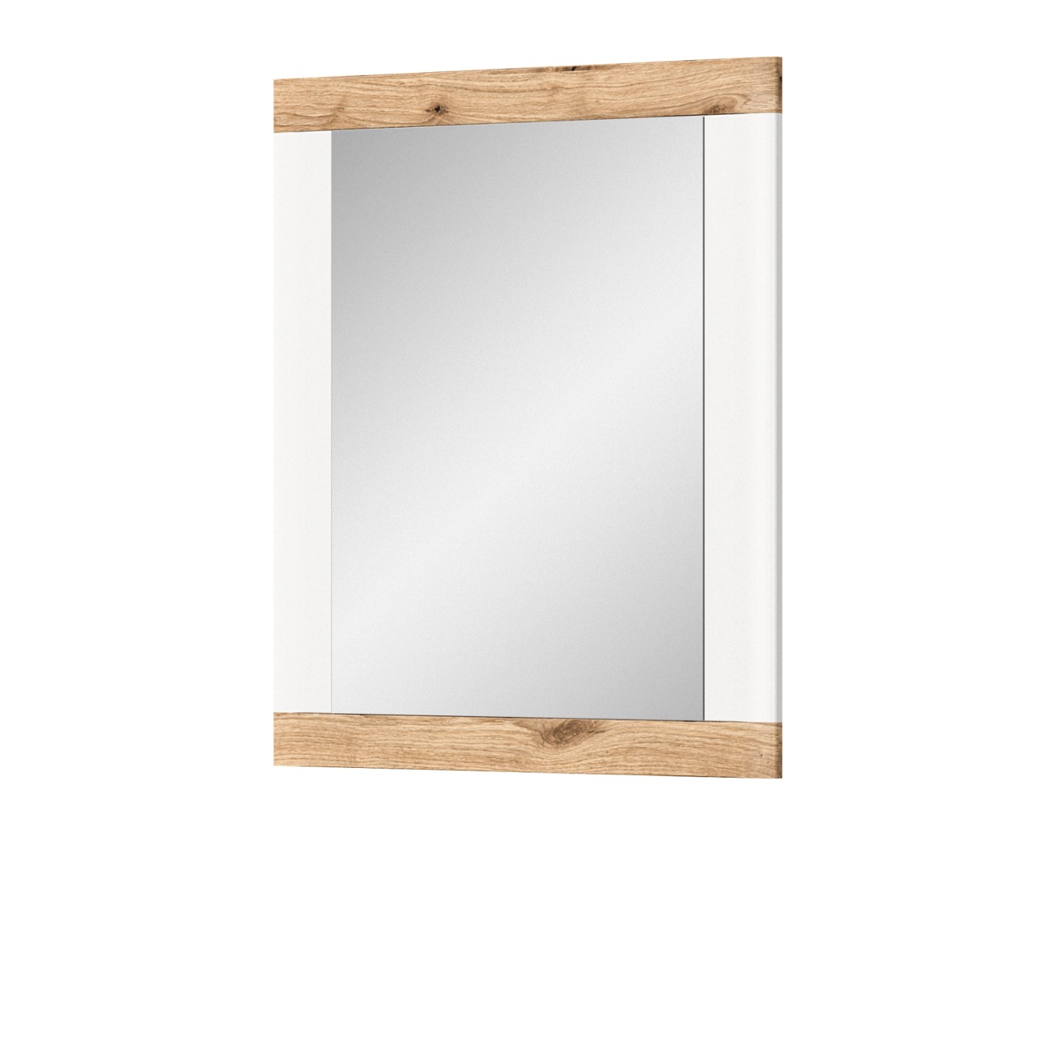 Inn.Furn Garderobenspiegel Weiß Eiche 73 cm Wandspiegel Sopela günstig online kaufen