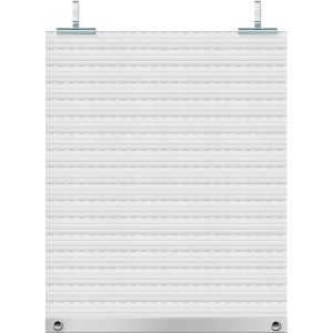 Schellenberg Rolladenpanzer-Set Mini, 100x120 cm, weiß. PVC Rolladen mit Aluminium Endleiste und Aufhängungen.