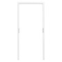 Weiße Blockzarge (73,5x198,5x4,5 cm) für Zimmertüren, ähnl. RAL 9010, Rechtsanschlag.