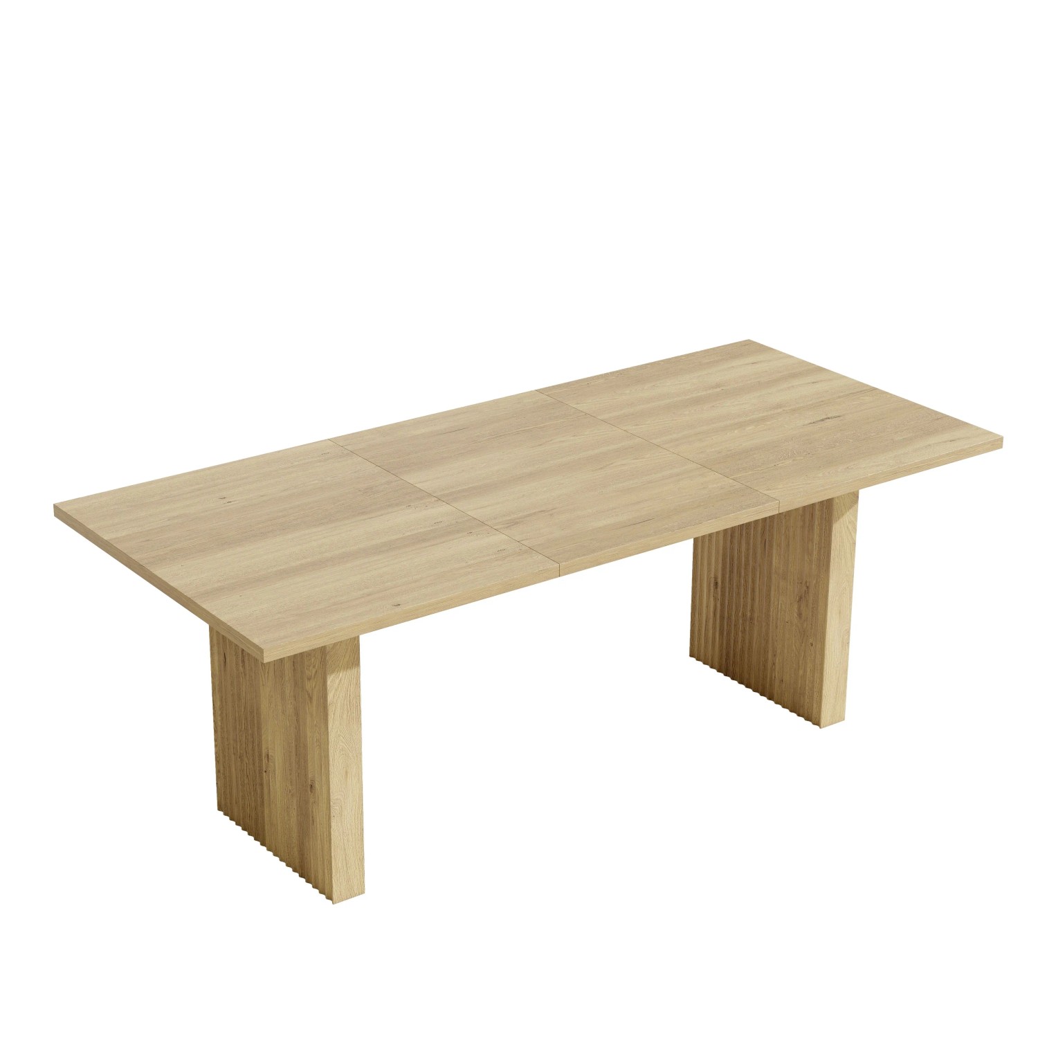 okwish Esstisch mit Ausziehfkt Verdickter Tischplatte 200x90x75cm Natur