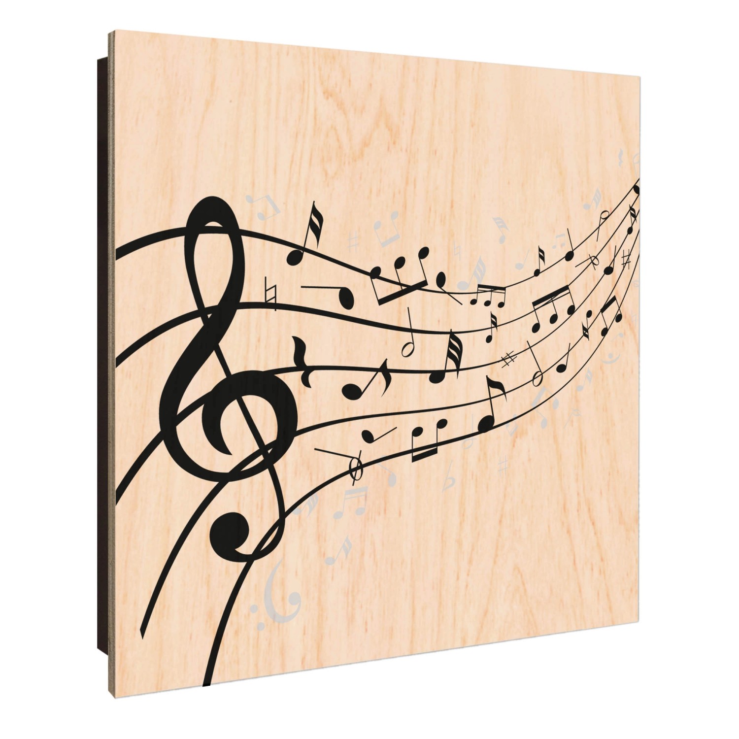 Banjado Großer Schlüsselkasten Holz 30x30cm Schwarz Scharnier Links 50 Hake günstig online kaufen