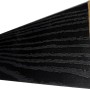 Schwarze, folierte Sockelleiste, 56 mm hoch, 2400 mm lang.