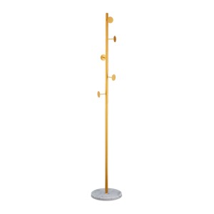Relaxdays Garderobenständer Marmor Weiß Schwer 172 cm x 29 cm 5,5 kg
