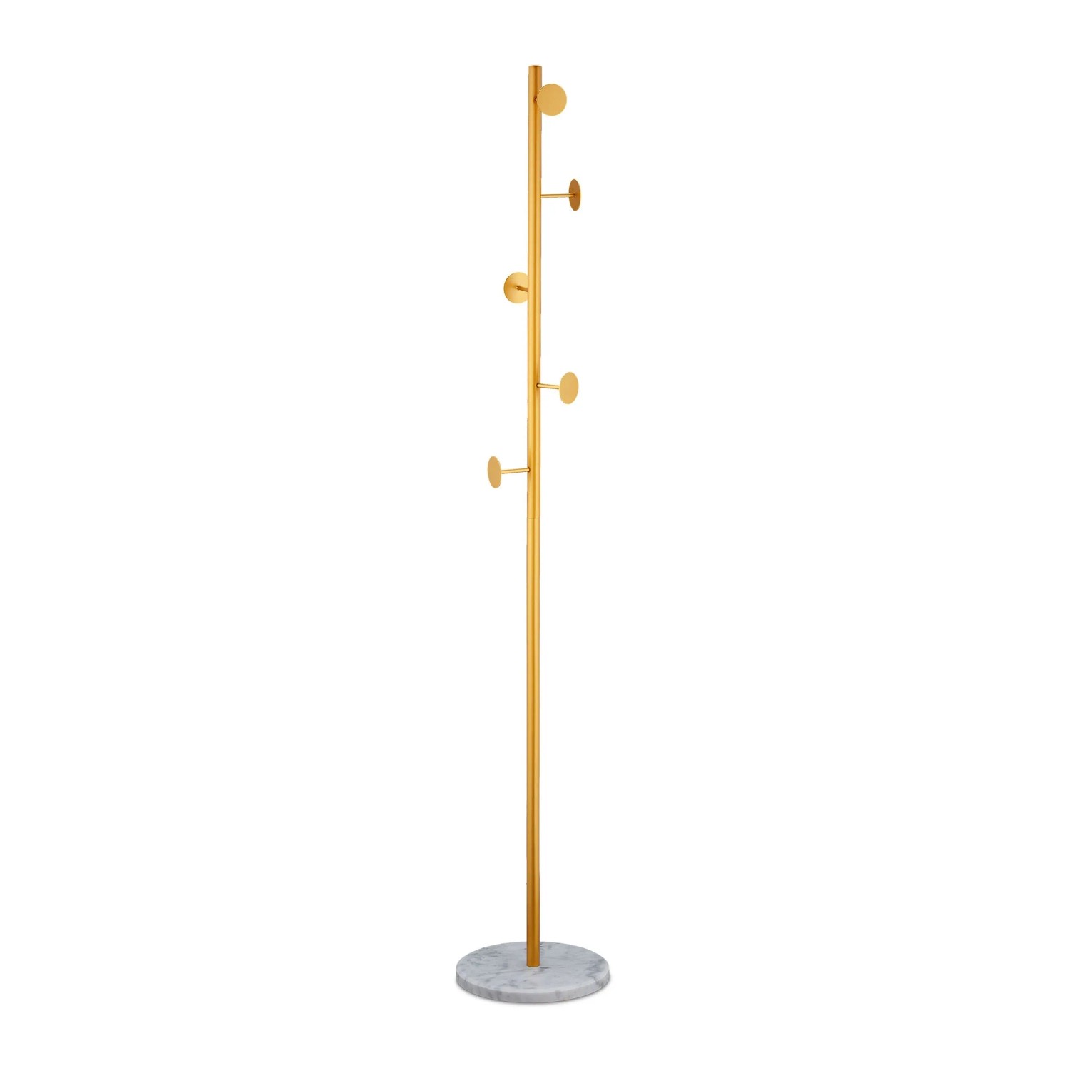 Relaxdays Garderobenständer Marmor Weiß Schwer 172 cm x 29 cm 5,5 kg