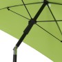 Detailaufnahme: Grüner Siena Garden Marktschirm 180x180 cm mit Knickfunktion.