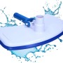 Amapool Pool-Bodensauger, schwere Ausführung, blau-weiß. Reinigungsbürste für Aufstellpools und Schwimmbecken.
