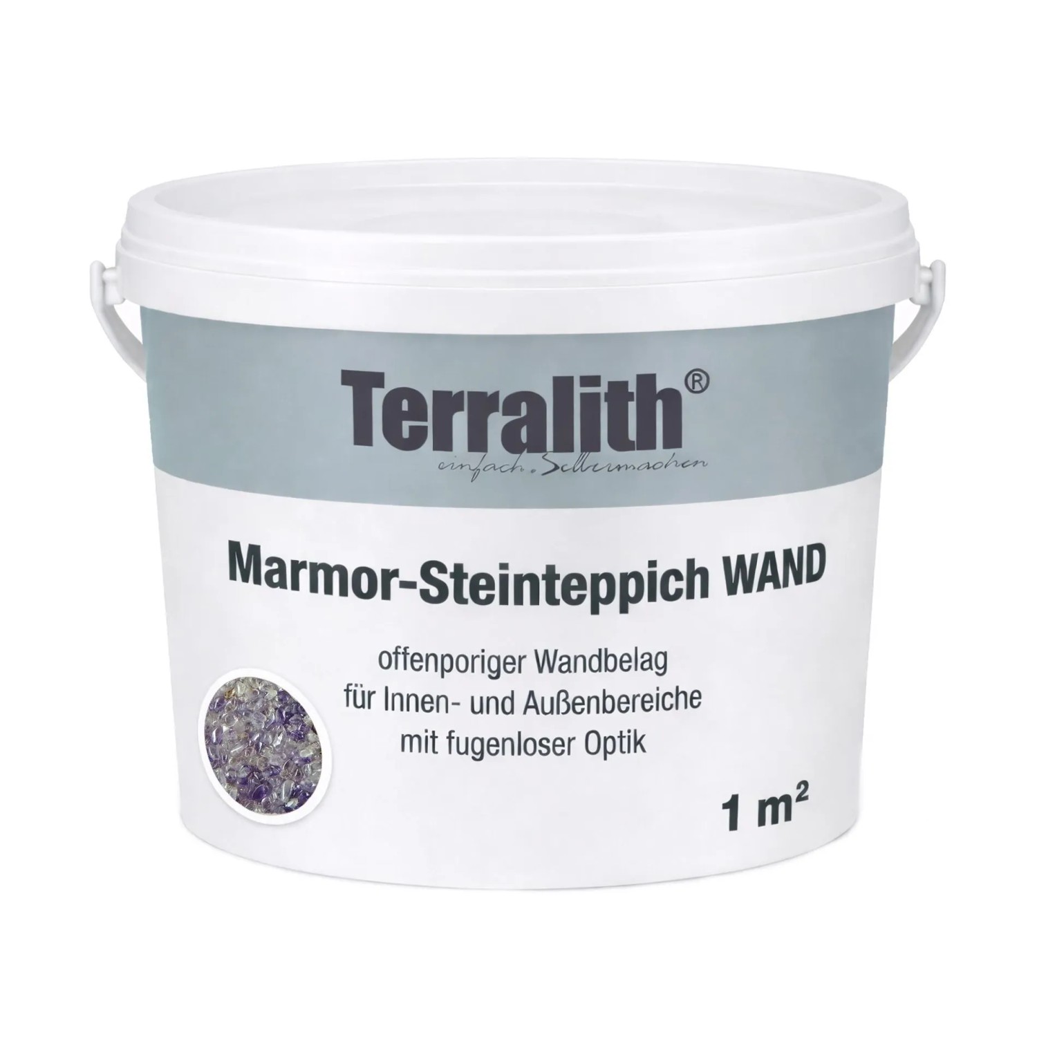 Terralith Edelsteinteppich Wand Amethyst für 1 m²