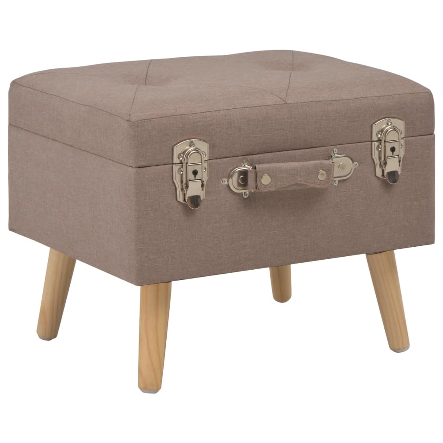 vidaXL Hocker mit Stauraum 3 Stk. Braun Stoff