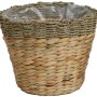 Runder Natur-Korb (Ø 24cm) aus Wasserhyazinthe/Seegras für Zimmerpflanzen.