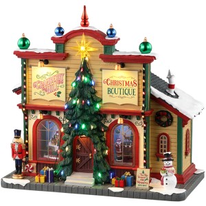 Lemax Weihnachtsdekoration Cranberry Hill Christmas Boutique mit LED-Beleuchtung.