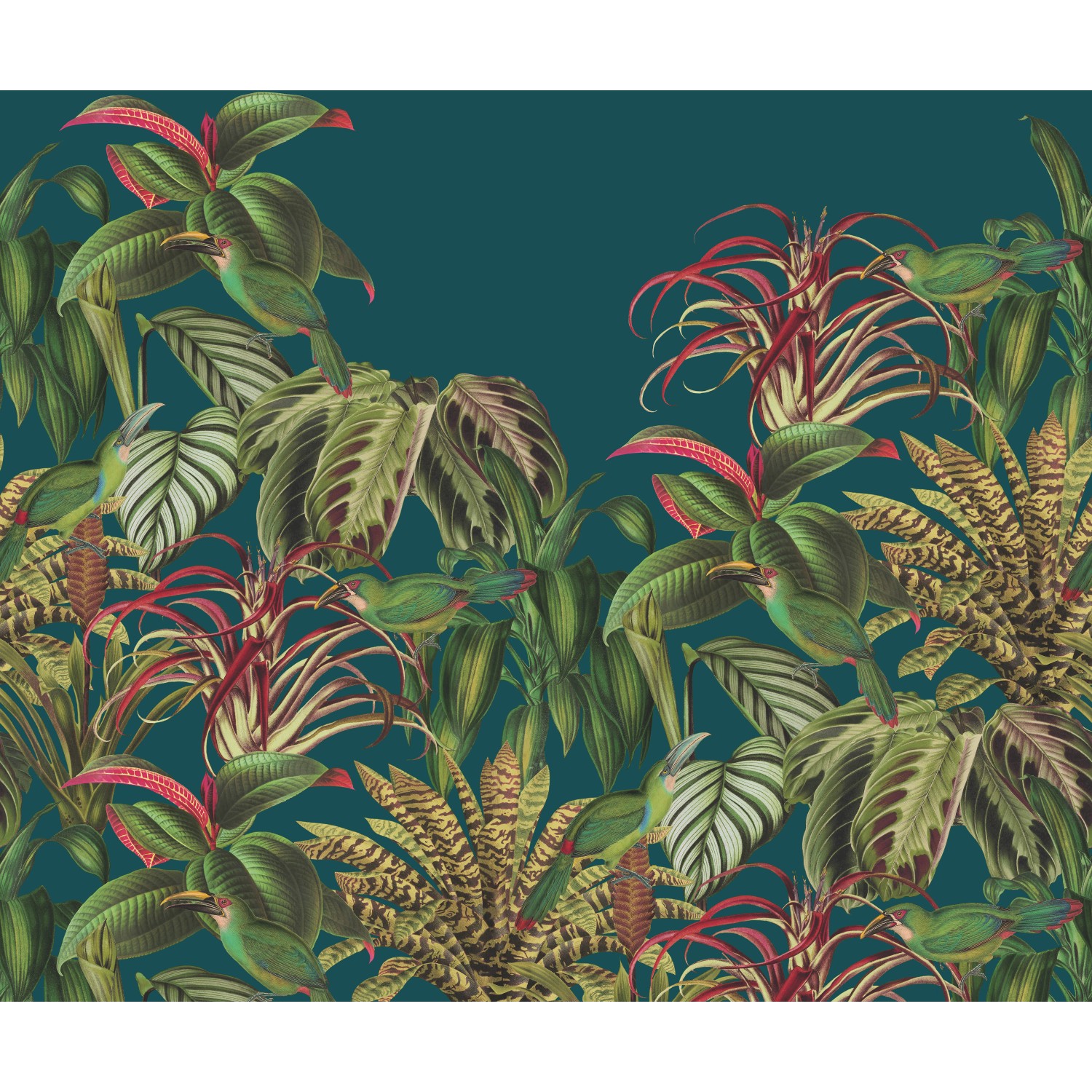 Rasch Digitaltape Barbara Home Coll. III 561364 Botanic Petrol 3 m x 3 m