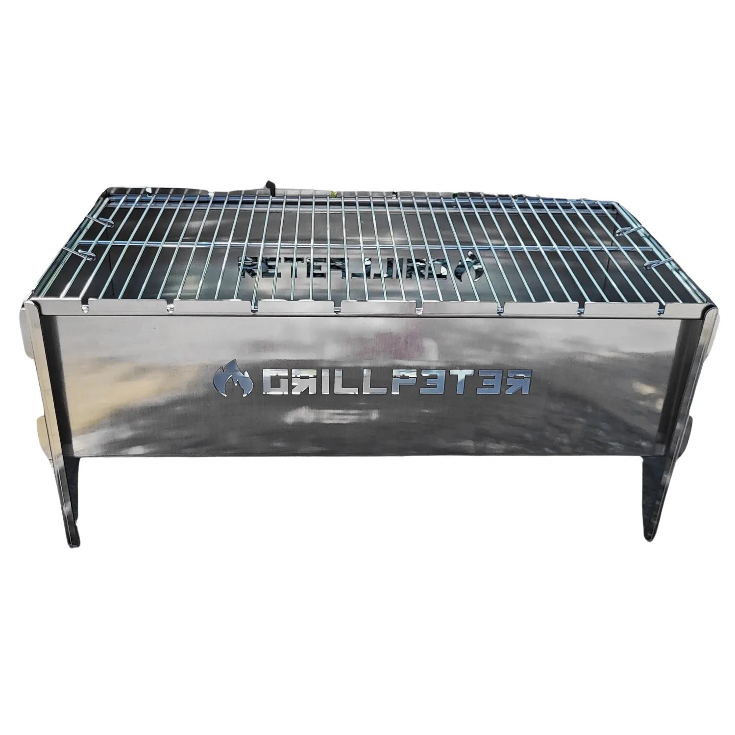 Grillpeter Mangal Anar Deluxe 2mm Campinggrill aus Edelstahl Schaschlikgrill_4