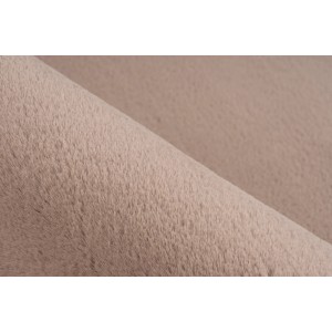 Detailaufnahme: Flauschiger, taupefarbener Lalee Badteppich Paradise (40x60 cm).