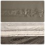 Detailaufnahme: Braunes Kuppelzelt (vidaXL) mit wasserabweisender Beschichtung und versiegelten Nähten.