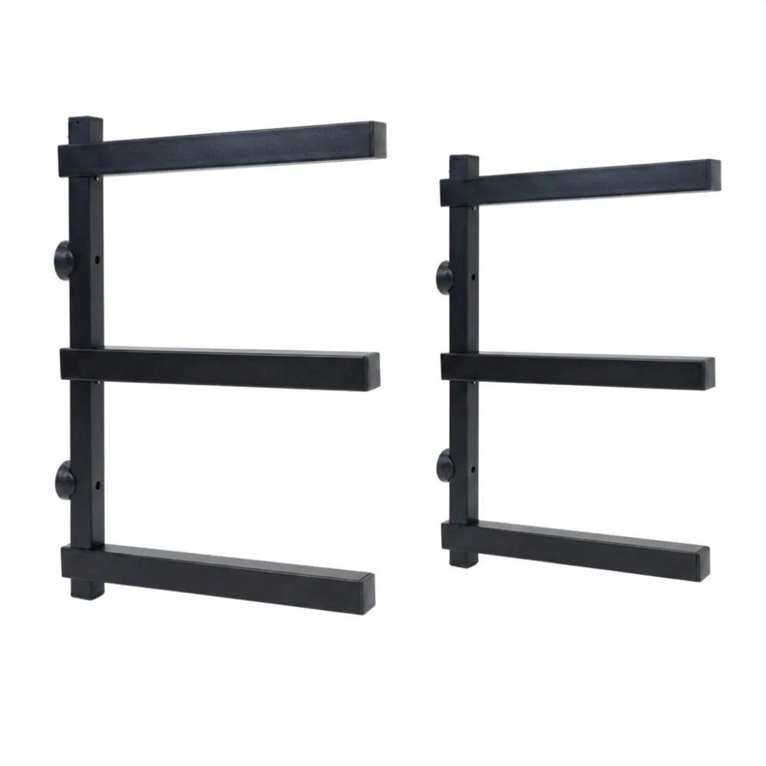 PROREGAL Kragarmregal Wandmontage 50 kg pro Ebene für Holzlagerung mit 3 Ebenen Garage Organizer Schwarz 2 Stück