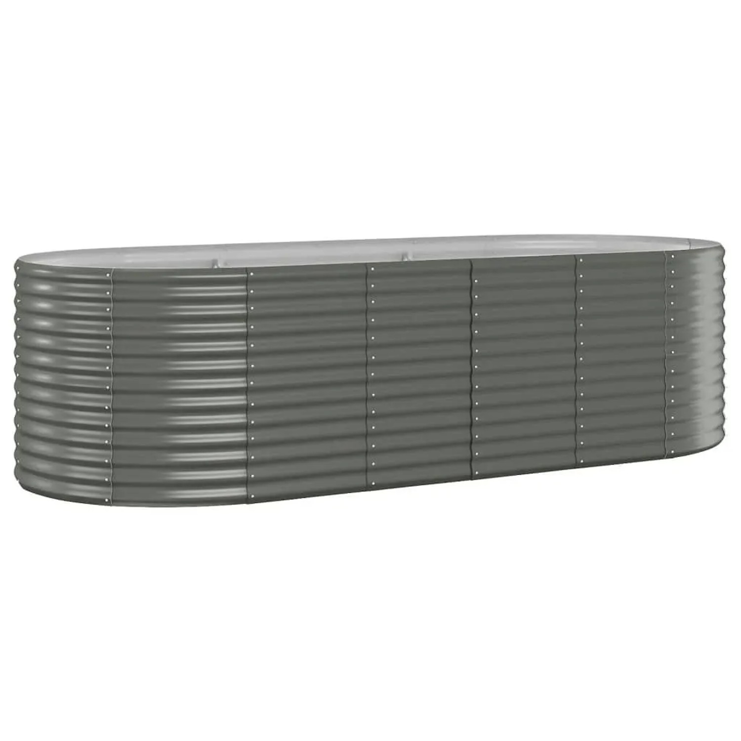 Furnicato Hochbeet Verzinkter Stahl 249x100x68 Cm Grau