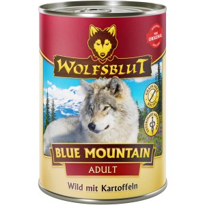Wolfsblut Blue Mountain Adult Wild Hunde-Nassfutter mit Kartoffeln, Dose 395g.