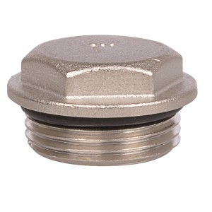 Kirchhoff Stopfen mit O-Ring, 33,3 mm (1 AG), vernickelt, für Verteilerabgang.