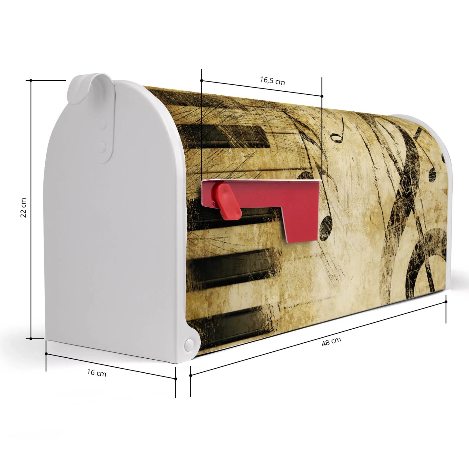 Banjado Amerikanischer Briefkasten Weiß 48x22x16cm Produktbild-Vorschau 10