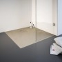 Quadratische Schulte Duschwanne ExpressPlus in Sand, 100x100 cm, mit Ablauf und leichter Textur.