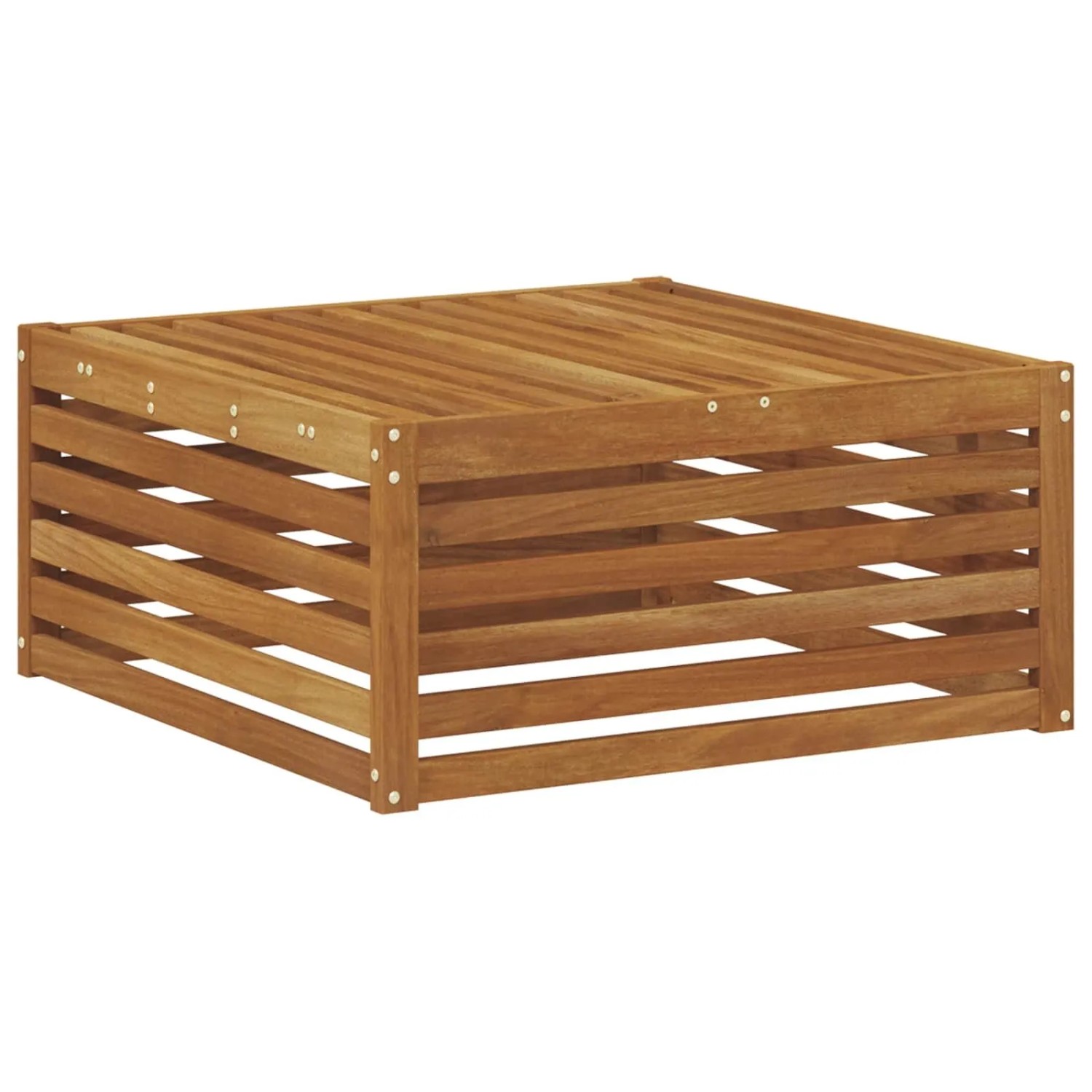 vidaXL Outdoor-Fußhocker Natur 79 x 79 x 37 cm Massivholz Akazie 900557
