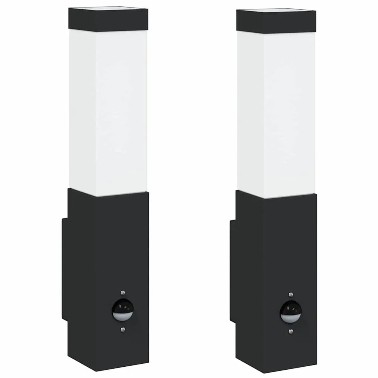 vidaXL Außenwandleuchte 2 Stk Schwarz 10,5 x 6 x 33 cm 4005966
