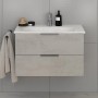 Steinkamp Unterschrank Living 2.0 Oxid Hellgrau Quer mit GROHE Waschtisch Essence 80 cm_5