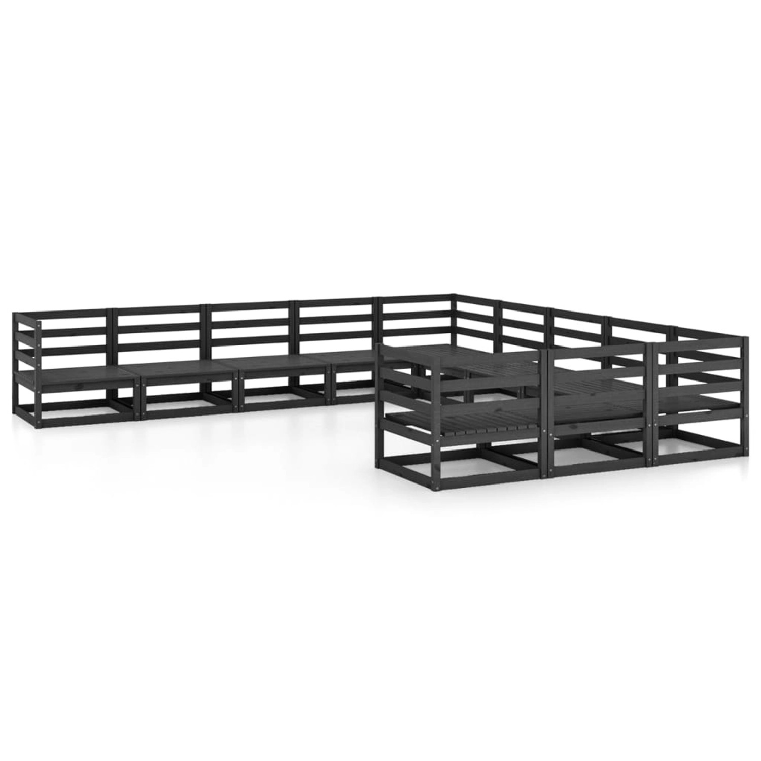 vidaXL 11-tlg Garten-Lounge-Set Massivholz Kiefer Modell 16 günstig online kaufen