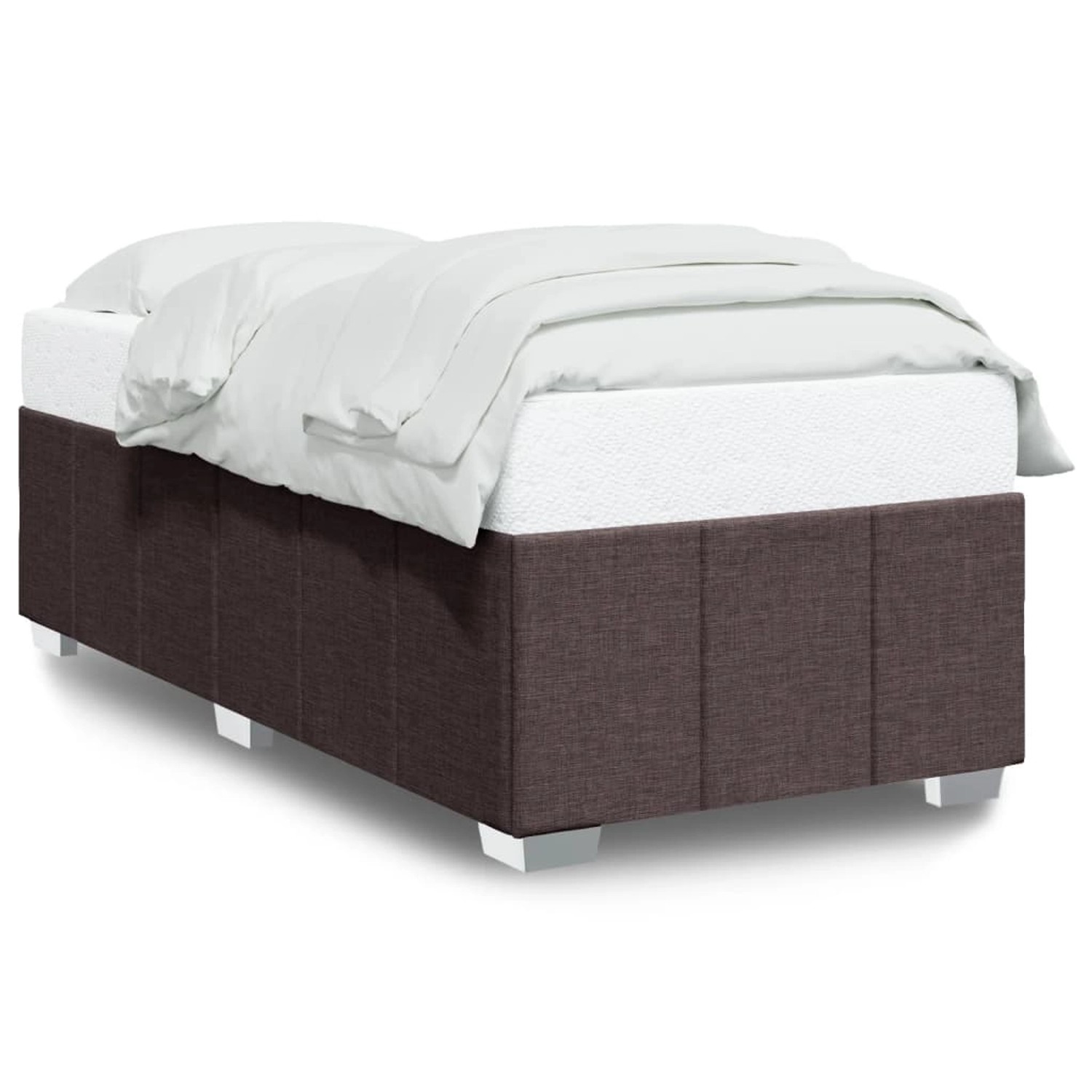 vidaXL Bettgestell ohne Matratze Dunkelbraun 90x190 cm Stoff 3284800 günstig online kaufen