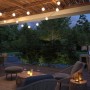 Paulmann LED-Lichterkette Naima Plug & Shine Erweiterungsset auf Terrasse. Warmweißes Licht für gemütliche Gartenbeleuchtung.