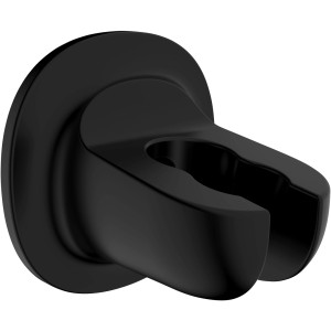 Wenko Duschkopfhalter Libertà Schwarz, zur Wandmontage ohne Bohren.