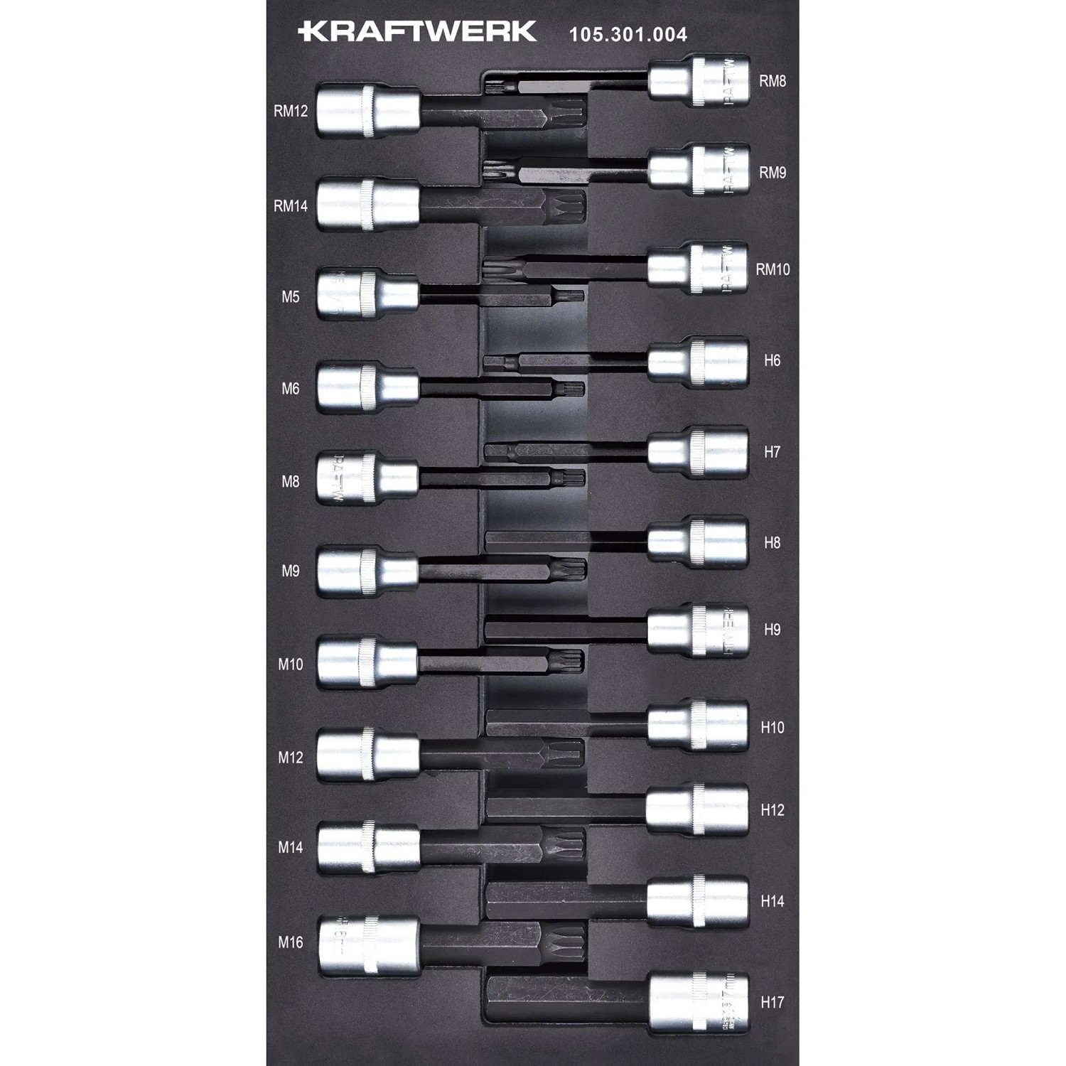 Kraftwerk Werkzeugset 1/2 Zoll Steckschlüssel-Einsätze 21-teilig 20 mm 40 mm