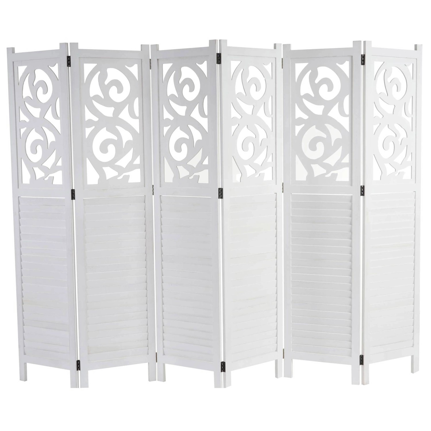MCW Paravent Izmir 170x241x2cm Weiß günstig online kaufen