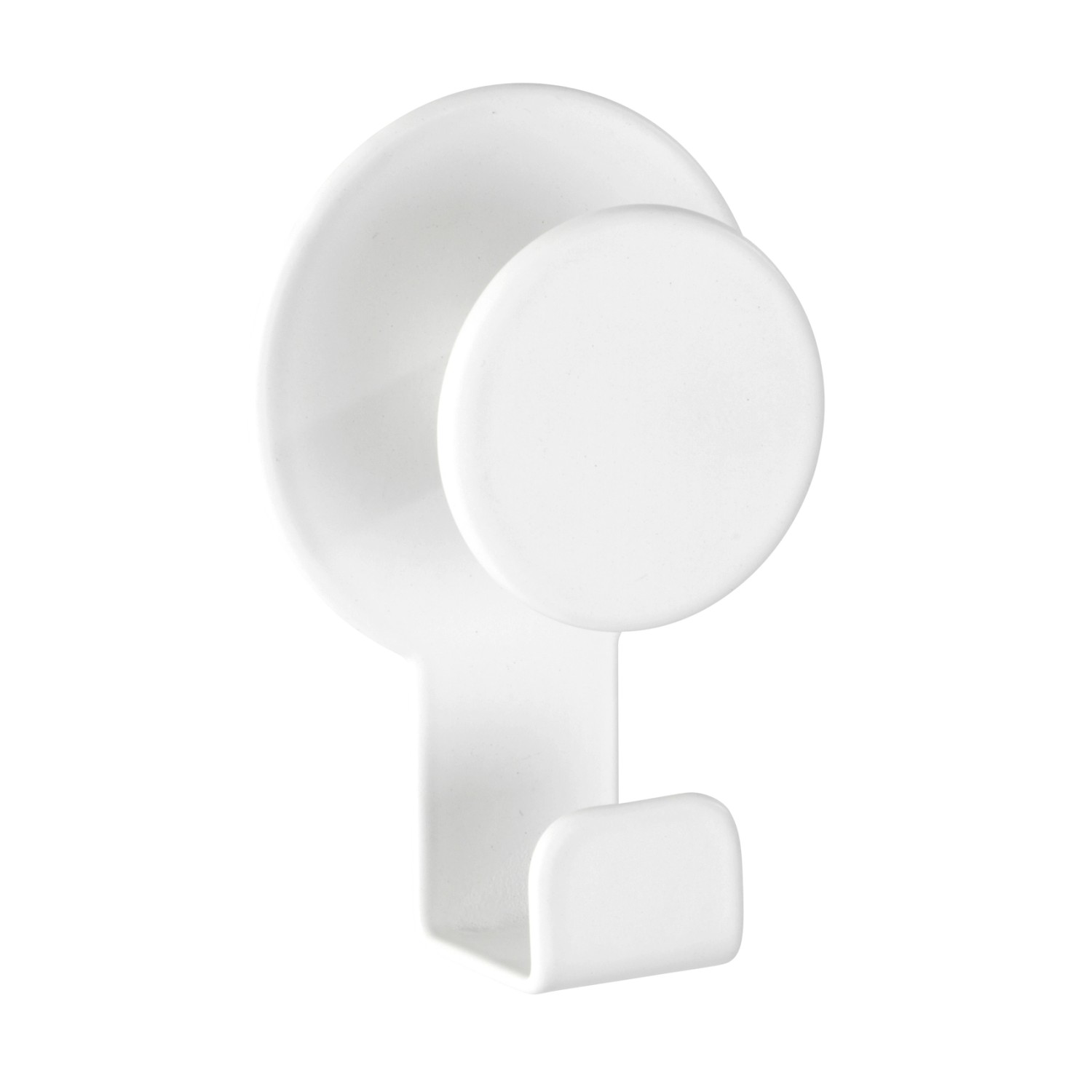 Wenko Wandhaken Blandas, Edelstahl rostfrei, weiß matt. Handtuchhalter für Bad & Küche.