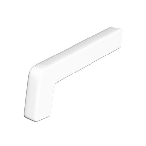 Weißes PVC-Seitenteil (2er-Set, 11 cm) für Fensterbänke, witterungsbeständig.