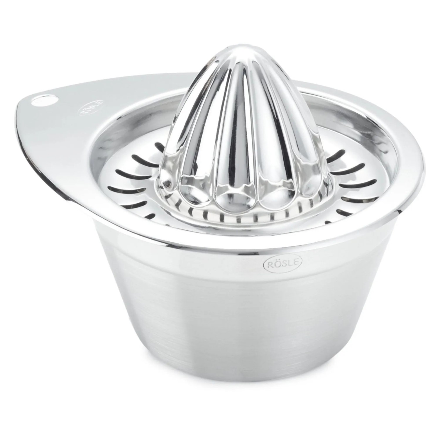 RÖSLE 12802 Zitronenpresse aus Edelsahl 14 Cm Durchmesser 0 5L Inhalt