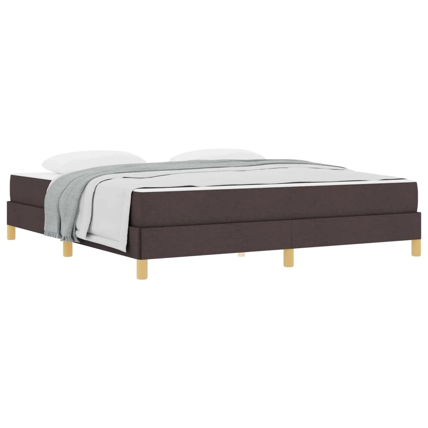 vidaXL Boxspringbett mit Matratze Dunkelbraun 180 x 200 cm Stoff 3398587 günstig online kaufen