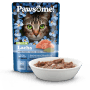 Pawsome Katzen-Nassfutter Adult Lachs, 85g Packung mit Schüssel. Katzenfutter mit Lachs.