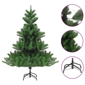 Künstlicher, grüner Weihnachtsbaum Nordmanntanne, 240 cm hoch, mit Stahlständer.
